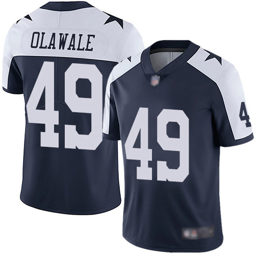 Men Dallas Cowboys Limited Navy Blue Jamize Olawale Alternate 49 Vapor Untouchable Throwback NFL Jersey